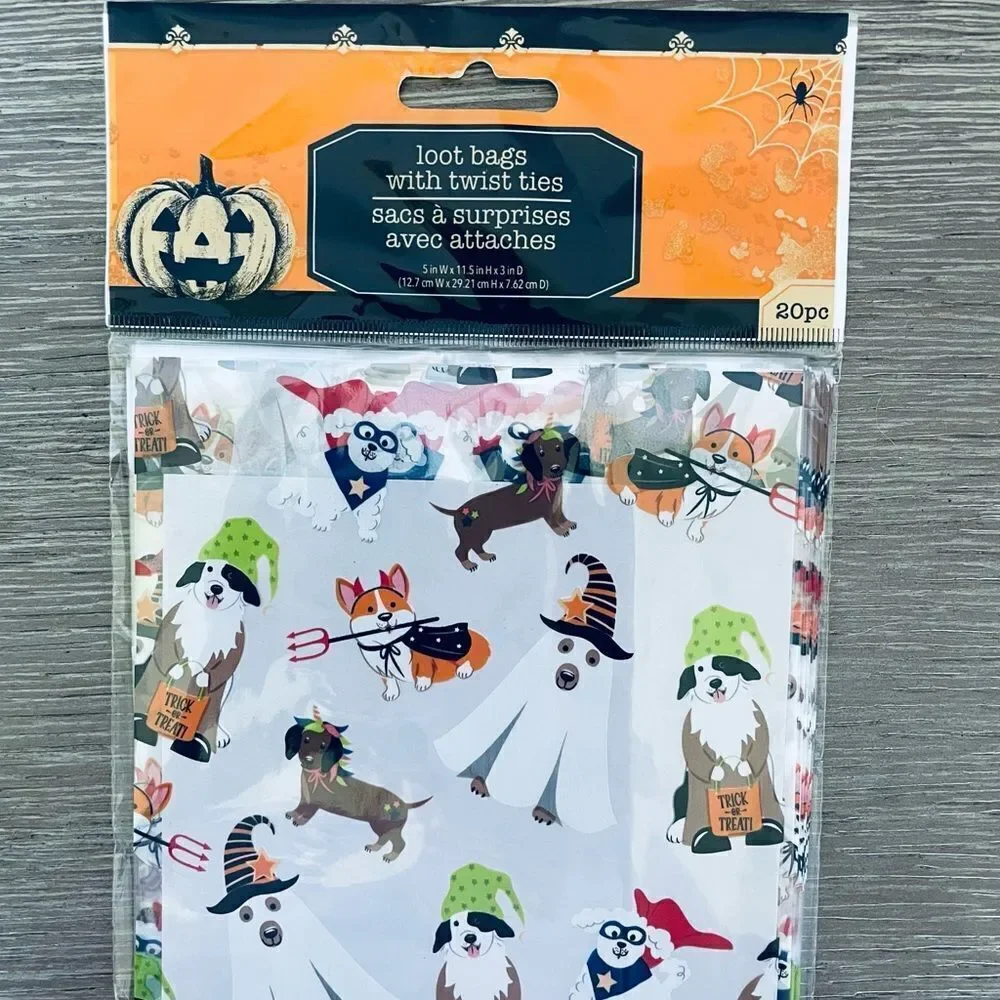 Halloween Dogs Trick or Treat Candy Bags 40-ct